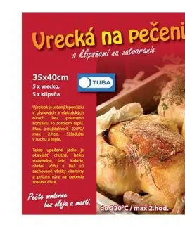 Potravinárske fólie Kinekus Vrecko na pečenie 35x40 cm 5ks + 5 x klipsa