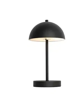 Lampy Vonkajšia stolná lampa čierna nabíjateľná 3-stupňovo stmievateľná - Keira