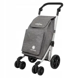 Nákupné tašky a košíky Nákupná taška na kolieskach Troll, sivá