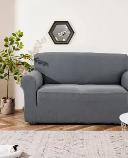 Prehozy 4Home Napínací poťah na dvojkreslo Magic clean svetlosivá, 145 - 185 cm