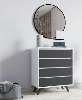 Komody Komoda Suvera - White, Anthracite