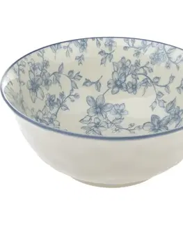 Misky a misy Keramická servírovacia misa Nežné kvety 20 cm, modrá