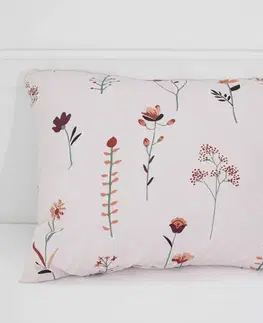 Obliečky MKLozkoviny.sk Obliečka Mako jersey 70 × 90 cm – Vlčie maky béžové-  -