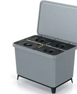 Odpadkové koše NABBI NKS60W4 odpadkový kôš na triedený odpad 40 l svetlosivá