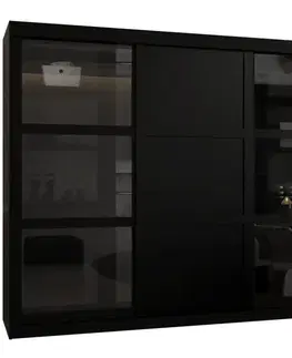 Šatníkové skrine Skriňa Dome III 250 čierna