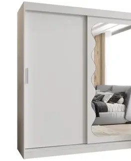Šatníkové skrine Skriňa Spoti 180 biela