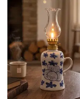 Lampy BRILAGI - Petrolejová lampa MERLIN biela/modrá 8590828169420