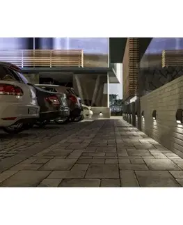 Záhradné lampy Panlux PN42100021 Záhradné LED nástenné svietidlo Leon square  biela, 4 W