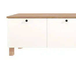 TV stolíky SMART TV stolík na nožičkách 4D, biela