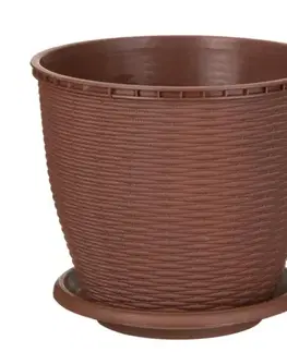 Záhrada Kvetináč rattan 2.75 L hnedý