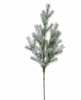Vetvičky, girlandy, kvety Kinekus Ozdoba zapichovacia vetvička čečina zasnežená + biely gliter 64cm