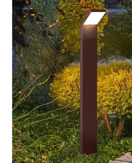 Záhradné lampy BRILAGI - LED vonkajšie svietidlo RIANO LED/8W/230V hnedé IP65 80 cm WO-HR60142-800-OEM-RUST