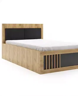 Dvojlôžkové postele Posteľ Sorento 120x200 Craft Zlato/čierna