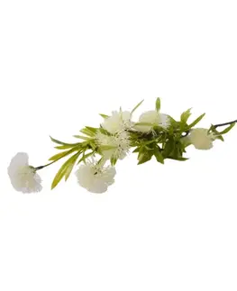 Záhradné dekorácie Kvetinová vetvička 63cm biela A2010505