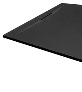 Vane Sprchová vanička obdĺžniková SAT Fusion 100x80 cm liaty mramor Grafito SATFU10080G SATFU10080G