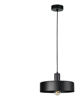 Svietidlá Keter Lighting Závesný luster ARCANE na lanku 1xE27/60W/230V, čierny 3410