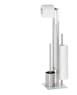Svietidlá WENKO 21564100 - WC kefa RIVALTA 18x70 cm nerez/strieborná/biela/čierna 21564100