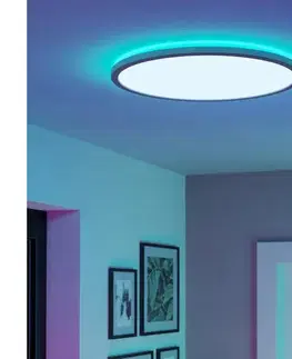 Svietidlá Eglo 901473-LED RGBW St. kúpeľ. svietidlo ROVITO-Z 16,8W/230V pr.50 cm IP44 biela 901473