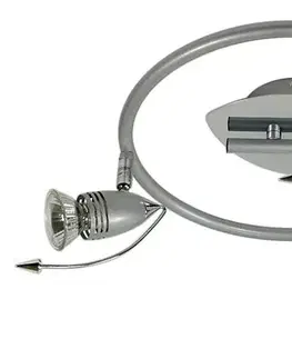 Stropná svetla Stropné svietidlo Thunder špirála 3*50W GU10 230V chróm antracit
