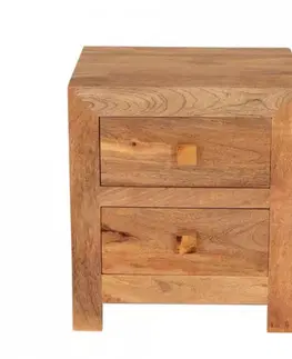 Nočné stolíky Nočný stolík Hina 45x50x40 z mangového dreva