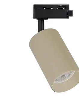 Svietidlá  Bodové svietidlo pre jednofázový lištový systém PIPE 1xGU10/10W/230V béžová ML2334