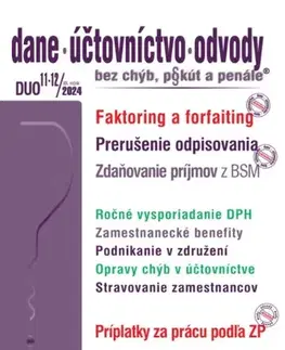 Dane, účtovníctvo Dane účtovníctvo odvody 11/12 2024 - Faktoring a forfaiting