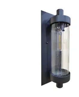 Svietidlá Prezent  - Vonkajšie nástenné svietidlo VERTICA 1xE27/35W/230V IP54 čierna 28213