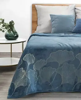 Jednofarebné deky Deka Ginko 150x200 modrá 367385