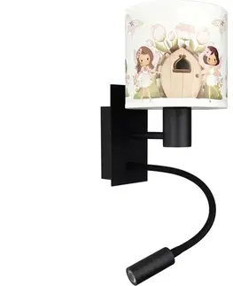 Svietidlá BRILAGI - LED Flex. lampa BOBO 1xE27/25W/230V + LED/3W čierna/biela/ružová/víly BG1558+BG5586