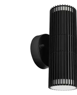Svietidlá  Vonkajšie nástenné bodové svietidlo LANTHEA 2xGU10/11W/230V IP44 čierne KM-KO-2.3