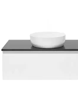 Kúpeľňový nábytok Kúpeľňová skrinka s krycou doskou SAT B-WAY 99x30x45 cm biela lesk BWAY100WZ BWAY100WZ