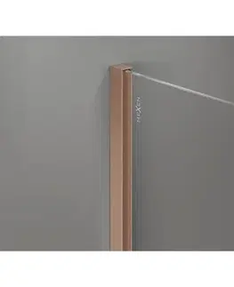 Sprchové dvere MEXEN/S - Kyoto-X Sprchová zástena WALK-IN 70 x 200, dekor 10 mm, meď kartáčovaná 800-070-101-65-30-X