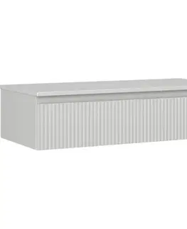 Kúpeľňový nábytok MEXEN/S - Rivel kúpeľňová skrinka pod umývadlo 100 cm s doskou, 1 šuplík, reliéf, šedá mat 91A20-10023-1-BFC62