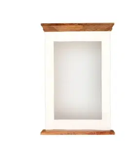 Zrkadlá Zrkadlo Retro 70x90 indický masív mango