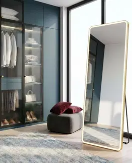 Kúpeľňové zrkadlá REA - Zrkadlo LED Classico 60x170cm Brush Gold HOM-07058