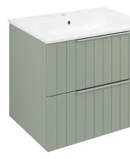 Kúpeľňový nábytok SAPHO - CIRASA STRIP umývadlová skrinka 59,2x52x46cm, verde CR611-4444S