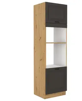 Kuchynské skrinky stojace Kuchynská skrinka STILO grafit mat/artisan 60dmp-210 2f