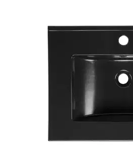 Umývadlá COMAD - Nábytkové umývadlo LAVA BLACK 60cm 5907441298537