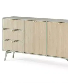 Komody do spálne Komoda Forest KSZ158 eukalyptus/jedľa scandi