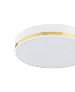 Svietidlá Argon 7034 - Stropné svietidlo AMORE 2xE27/15W/230V pr. 25 cm biela/zlatá 7034