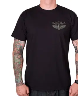 Pánske tričká Tričko BLACK HEART Blue Chopper čierna - XXL