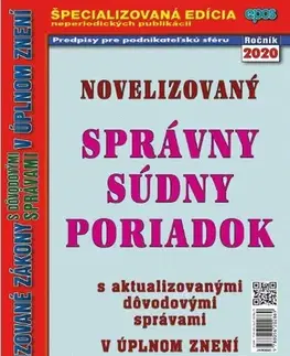 Zákony, zbierky zákonov Novelizovaný správny súdny poriadok 8/2020