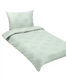 Obliečky Bellatex Saténové povlečení Linie mentolová , 140x 200 cm, 70 x 90 cm, 140 x 200 cm, 70 x 90 cm