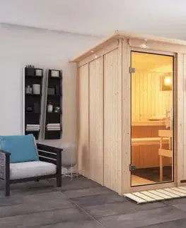 Sauny Interiérová fínska sauna 196 x 196 cm Dekorhome