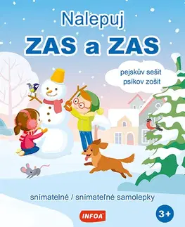 Nalepovačky, vystrihovačky, skladačky Nalepuj ZAS a ZAS - pejskův sešit / psíkov zošit - snímatelné / snímateľné samolepky (CZ/SK vydanie)