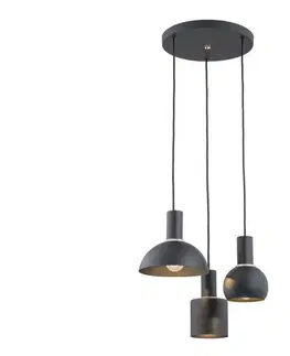 Svietidlá Argon 1472 - Luster na lanku SINES 3xE27/15W/230V čierna 1472