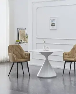 Jedálenské stoličky KONDELA Verio New jedálenské kreslo béžová (Velvet) / čierna