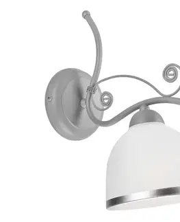 Svietidlá  Nástenná lampa RETRO II 1xE27/60W/230V strieborná KM 1.51/srebrny
