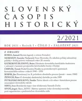 Slovenské a české dejiny Slovenský časopis historický 2/2021 - Kolektív autorov