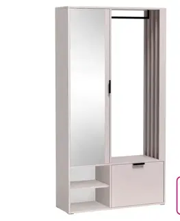 Predsieňové steny KONDELA Muna predsieň so zrkadlom cashmere